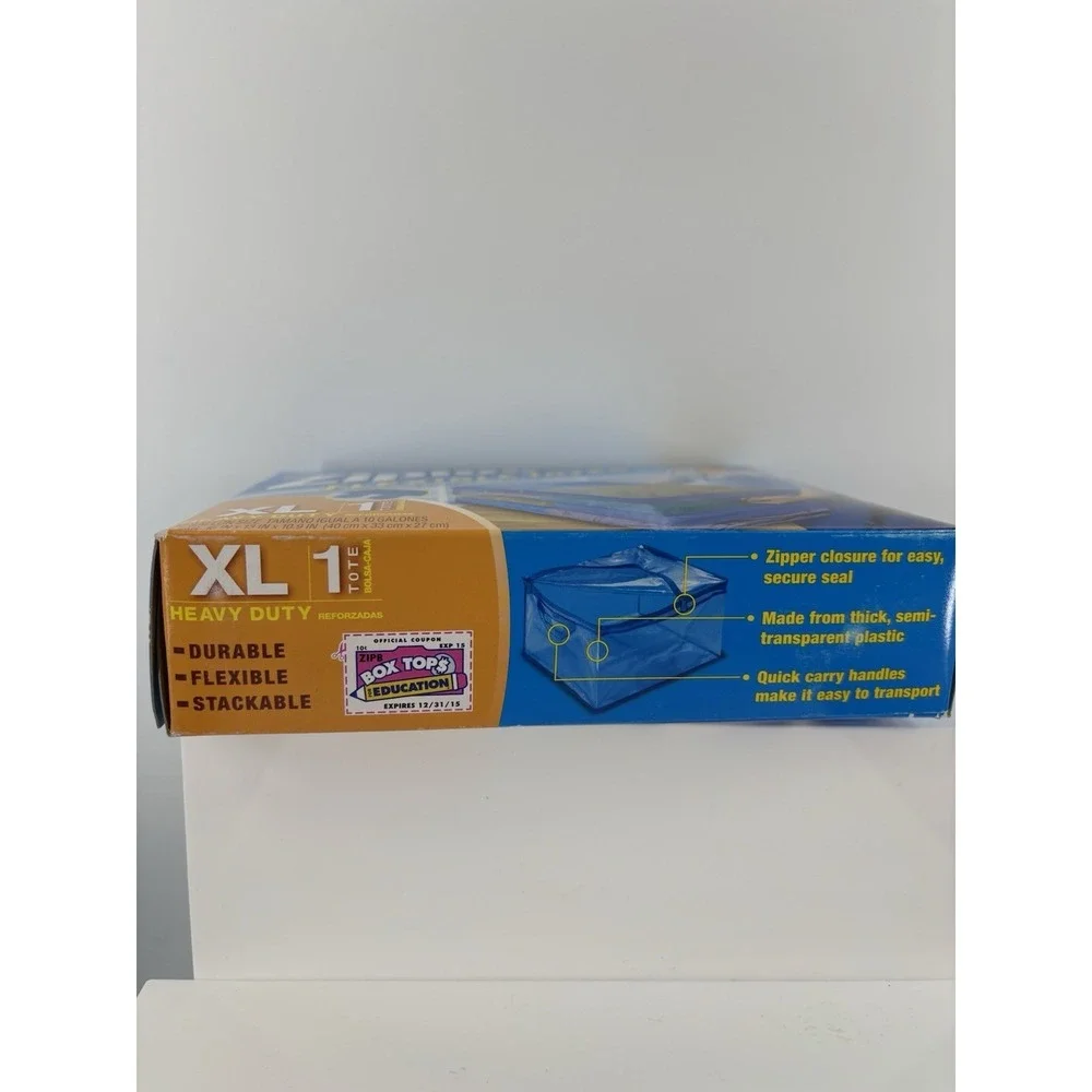 Ziploc XL Flexible Tote Storage 10 Gallon Extra‎ Large Heavy Duty Zipper NOS